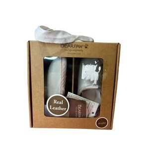 Bearpaw Baby Girls Light Pink Leather Shimmer Slipper Booties 0-6M